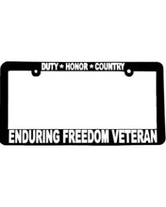 LPF6 - Enduring Freedom Veteran Afghanistan License Plate Frame