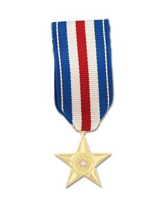 MRA493 - Silver Star Anodized Mini Medal