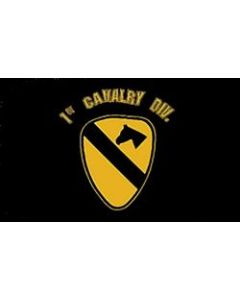 PCF21 - US 1st Cavalry Division 1 Sided Screen Printed Flag 3' x 5' ft