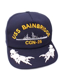SCAPE4 - Direct Embroidered US Navy Ship's Cap with Silver Eggs