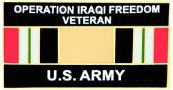 Operation Iraqi Freedom Veteran United States Army with Ribbon Pin - 14546 (1 1/4 inch)