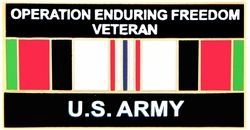 Operation Enduring Freedom Veteran United States Army with Ribbon Pin - 14551 (1 1/4 inch)
