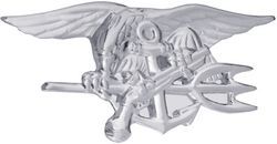 US Navy Seal Insignia Pin - BRIGHT NICKEL - 15669SI