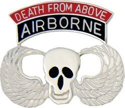 Death From Above Airborne Pin - 14733 (1 1/8 inch)