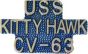 USS Kitty Hawk CV-63 Script Pin - 14972 (1 1/4 inch)