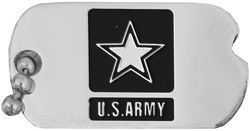 United States Army with Star Insignia Dog Tag Pin - 14368 (1 inch)