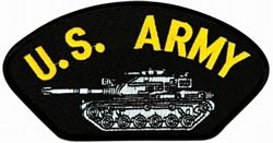 United States Army with Tank Black Patch - FLB1333 (5 1/4 inch)