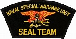 Naval Special Warfare Unit Seal Team Black Patch - FLB1341 (4 inch)