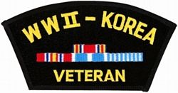 WW II/Korea Veteran Black Patch - FLB1357 (4 inch)