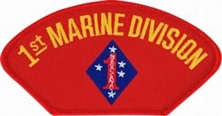 1st Marine Division Insignia Red Patch - FLB1362 (4 inch)