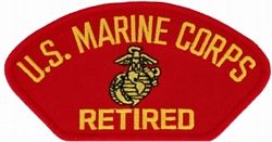 US Marine Corps Retired Insignia Red Patch - FLB1377 (4 inch)