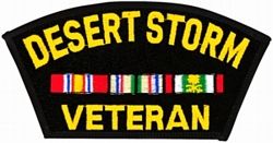 Desert Storm Veteran Black Patch - FLB1380 (4 inch)