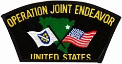 Operation Joint Endeavor United States Black Patch - FLB1383 (4 inch)