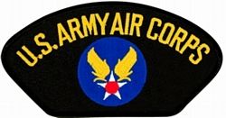 US Army Air Corps Insignia Black Patch - FLB1438 (4 inch)