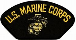 US Marine Corps Insignia Black Patch - FLB1552 (4 inch)