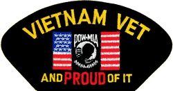Vietnam Vet and Proud of It Black Patch - FLB1576 (4 inch)