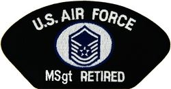 US Air Force Master Sergeant (MSgt/E-7) Retired Black Patch - FLB1584 (4 inch)