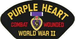 Purple Heart WW II Black Patch - FLB1602 (4 inch)