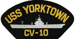 USS Yorktown CV-10 Black Patch - FLB1606 (4 inch)