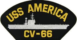 USS America CV-66 Black Patch - FLB1613 (4 inch)