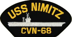 USS Nimitz CVN-68 Black Patch - FLB1615 (4 inch)