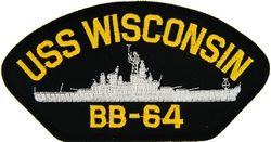USS Wisconsin BB-64 Black Patch - FLB1625 (4 inch)