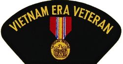 Vietnam Era Veteran with National Defense Medal Black Patch - FLB1638 (4 inch)