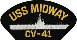 USS Midway CV-41 Black Patch - FLB1641 (4 inch)