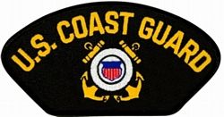 US Coast Guard Insignia Black Patch - FLB1643 (4 inch)