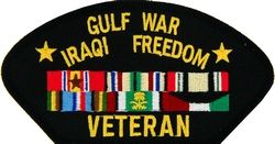 Gulf War/Iraqi Freedom Veteran Black Patch - FLB1690 (4 inch)