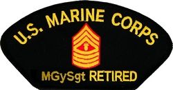 Marine Corps Master Gunnery Sergeant (MGySgt / E-9) Black Patch - FLB1788 (4 inch)