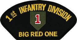 1st Infantry Division with "Big Red One" Black Patch - FLB1815 (5 1/4 inch)