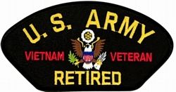 United States Army Vietnam Veteran Retired Patch - FLB1822 (5 1/4 inch)
