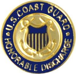 United States Coast Guard Honorable Discharge Insignia Pin - 14464 (9/16 inch)