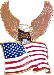Eagle & United States Flag Pin - 14126 (1 1/8 inch)