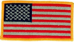 Flag Patch khaki/ 4 x 2.1/8" (sew on) - 091204