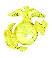 United States Marine Corps Eagle Globe & Anchor (EGA) Cutout Pin - GOLD - 14128GL (1 inch)