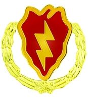 25th Infantry Division Wreath Pin - 14336 (1 1/8 inch)