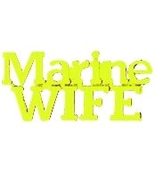 Marine Wife Script Pin - 14615 (1 1/8 inch)
