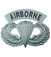 Airborne Paratrooper Pin - ANTIQUE SILVER - 14746ANSI (1 1/4 inch)