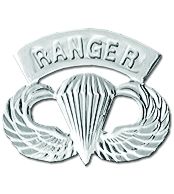Ranger Paratrooper Pin - BRIGHT NICKEL - 14747SI (1 1/4 inch)