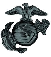 United States Marine Corps Eagle Globe & Anchor (EGA) Cutout Pin - BLACK - 14867BK (1 1/4 inch)