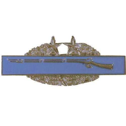 Combat Infantry Badge (CIB) 3rd Award Pin - ANTIQUE SILVER - 15602ANSI (1 1/4 inch)