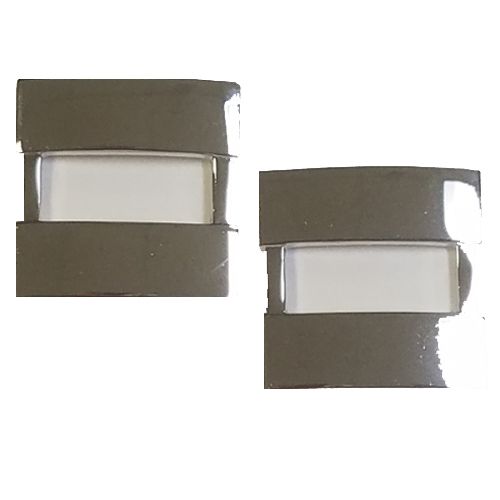 Captain bars silver 1" (pair) - 251901 (1 inch)
