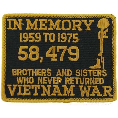 Vietnam in Memory Black Patch - FLB1400 (3 1/2 inch)