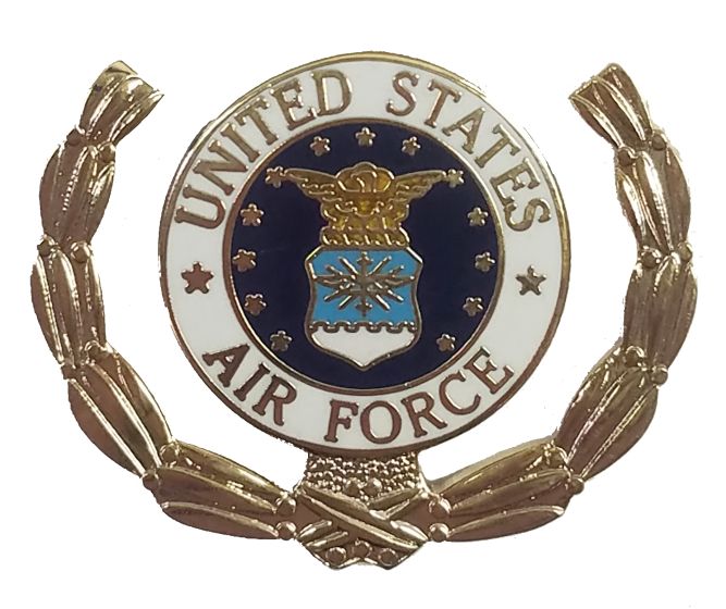 United States Air Force Emblem with Wreath Pin - 15776 (1 1/8 inch)