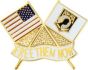 United States Flag and POW/MIA Insignia Flag Pin - 14811 (1 inch)
