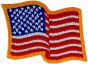 US Flag Patch 3 1/2 x 3" (sew only) - 091502