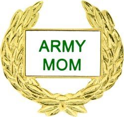 Army Mom with Wreath Pin - 14356 (1 1/8 inch)