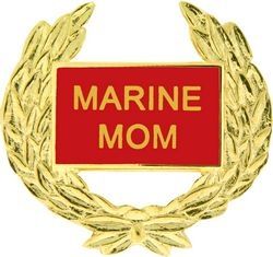 Marine Mom with Wreath Pin - 14362 (1 1/8 inch)
